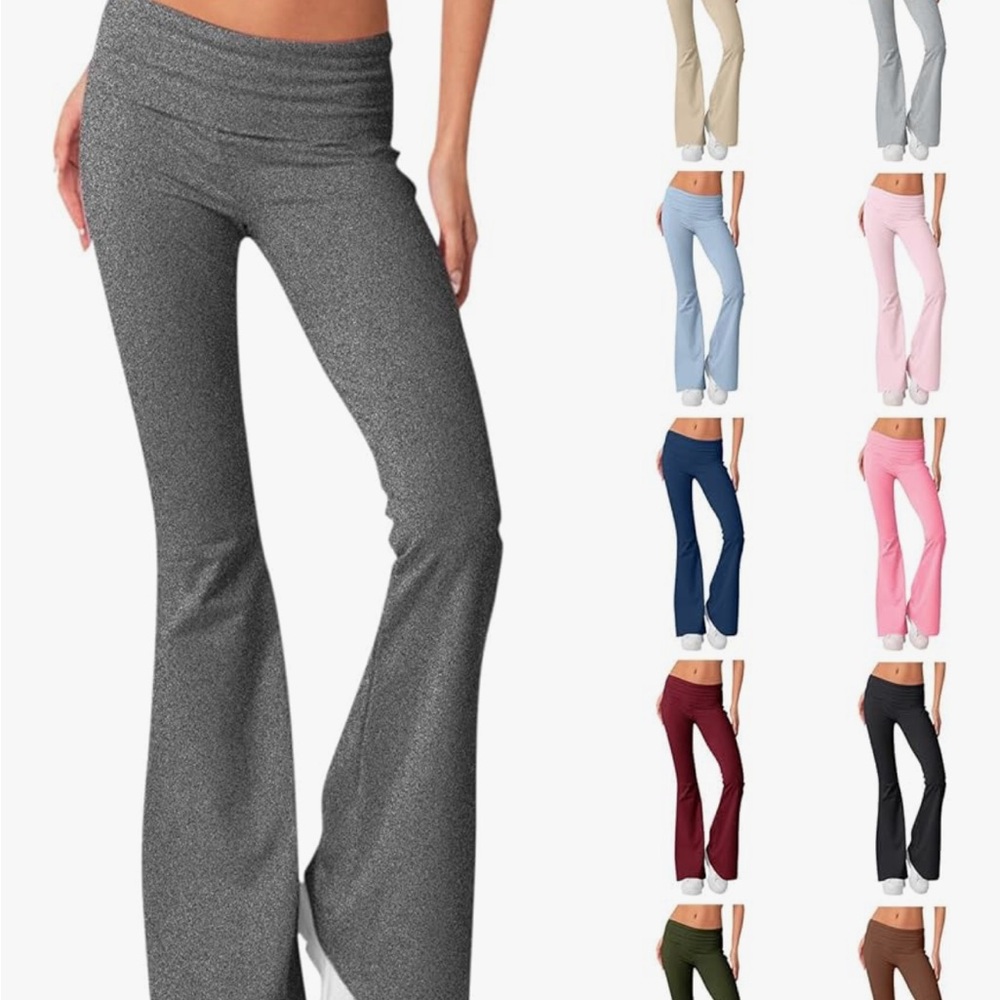 Stylish light Gray large Women's Flared Pants